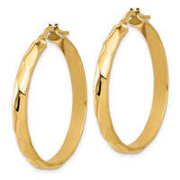 Load image into Gallery viewer, 10K Polished Twisted Round Hoop Earrings
