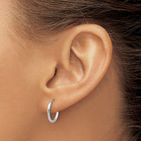Load image into Gallery viewer, 10k White Gold 1.2mm Polished Endless Hoop Earrings
