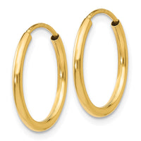 Load image into Gallery viewer, 10k 1.2mm Polished Round Endless Hoop Earrings
