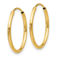 Load image into Gallery viewer, 10k 1.2mm Polished Round Endless Hoop Earrings
