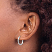 Load image into Gallery viewer, 10k White Gold Polished Endless 2mm Hoop Earrings

