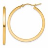 10k 2mm Square Tube Hoop Earrings