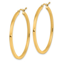 Load image into Gallery viewer, 10k 2mm Square Tube Hoop Earrings
