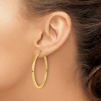 Load image into Gallery viewer, 10k 2mm Square Tube Hoop Earrings
