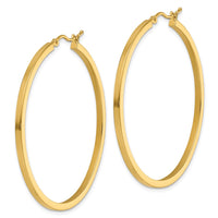 Load image into Gallery viewer, 10k 2mm Square Tube Hoop Earrings
