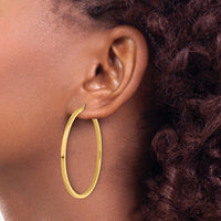 Load image into Gallery viewer, 10k 2mm Square Tube Hoop Earrings

