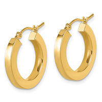 Load image into Gallery viewer, 10k 3mm Polished Square Hoop Earrings
