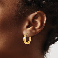 Load image into Gallery viewer, 10k 3mm Polished Square Hoop Earrings

