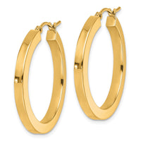 Load image into Gallery viewer, 10k 3mm Polished Square Hoop Earrings
