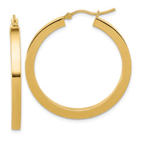 Load image into Gallery viewer, 10k 3mm Polished Square Hoop Earrings

