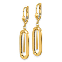Load image into Gallery viewer, 10K Polished Dangle Leverback Earrings
