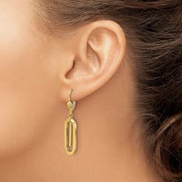 Load image into Gallery viewer, 10K Polished Dangle Leverback Earrings
