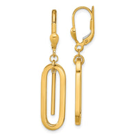 Load image into Gallery viewer, 10K Polished Dangle Leverback Earrings

