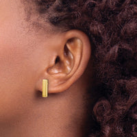 Load image into Gallery viewer, 10K Polished Post Bar Earrings

