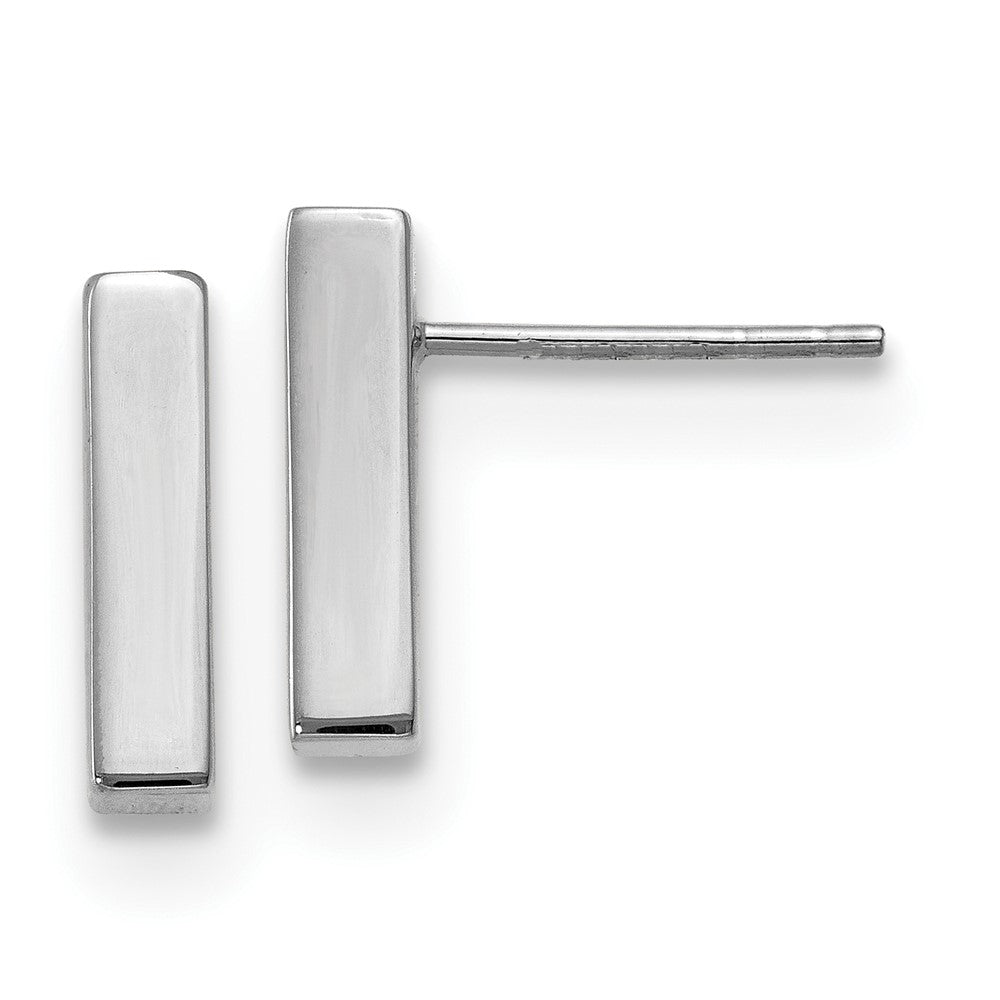 10K White Gold Polished Post Earrings