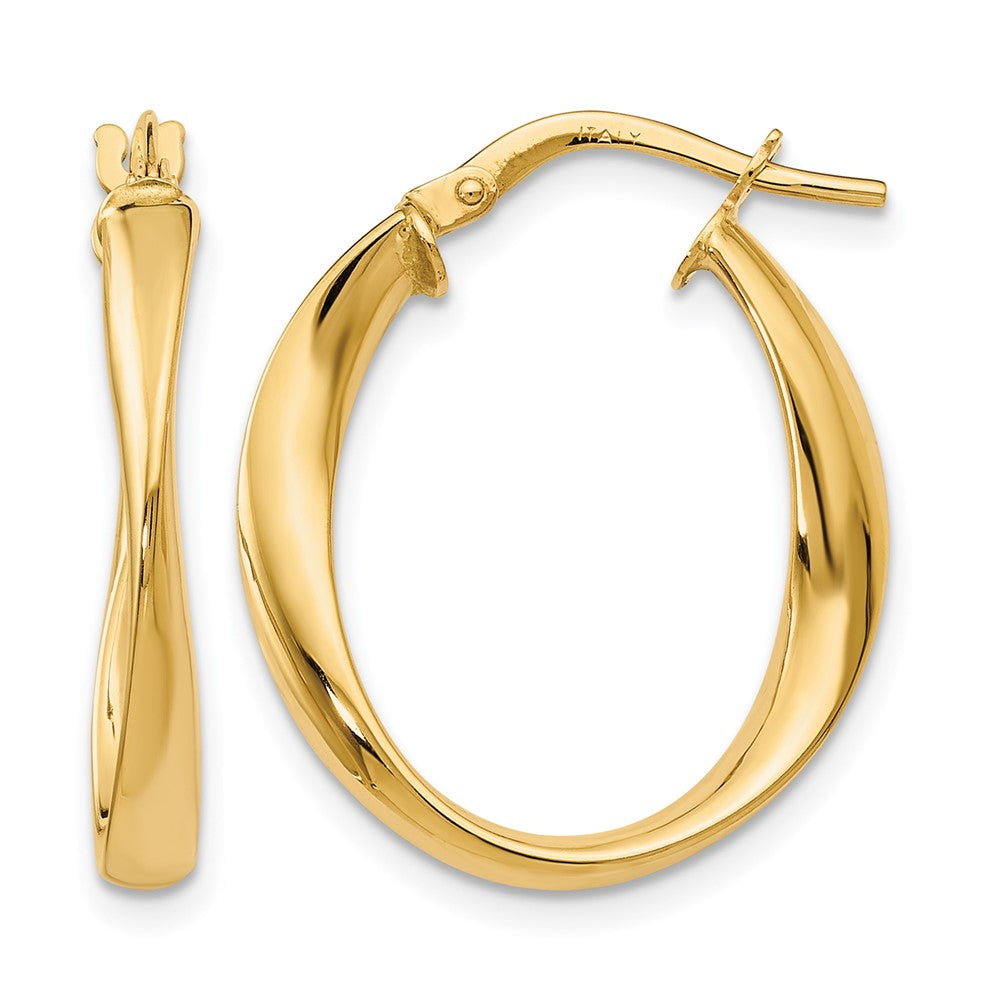 10K Polished Hoop Earrings