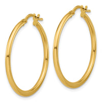 Load image into Gallery viewer, 10K Polished Round Hoop Earrings
