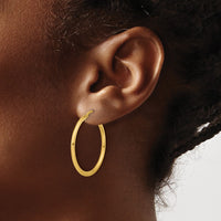 Load image into Gallery viewer, 10K Polished Round Hoop Earrings
