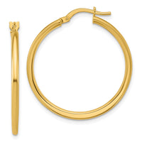 Load image into Gallery viewer, 10K Polished Round Hoop Earrings
