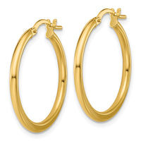 Load image into Gallery viewer, 10K Polished Round Hoop Earrings
