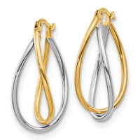 Load image into Gallery viewer, 10K Two-tone Polished Fancy Earrings
