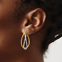 Load image into Gallery viewer, 10K Two-tone Polished Fancy Earrings
