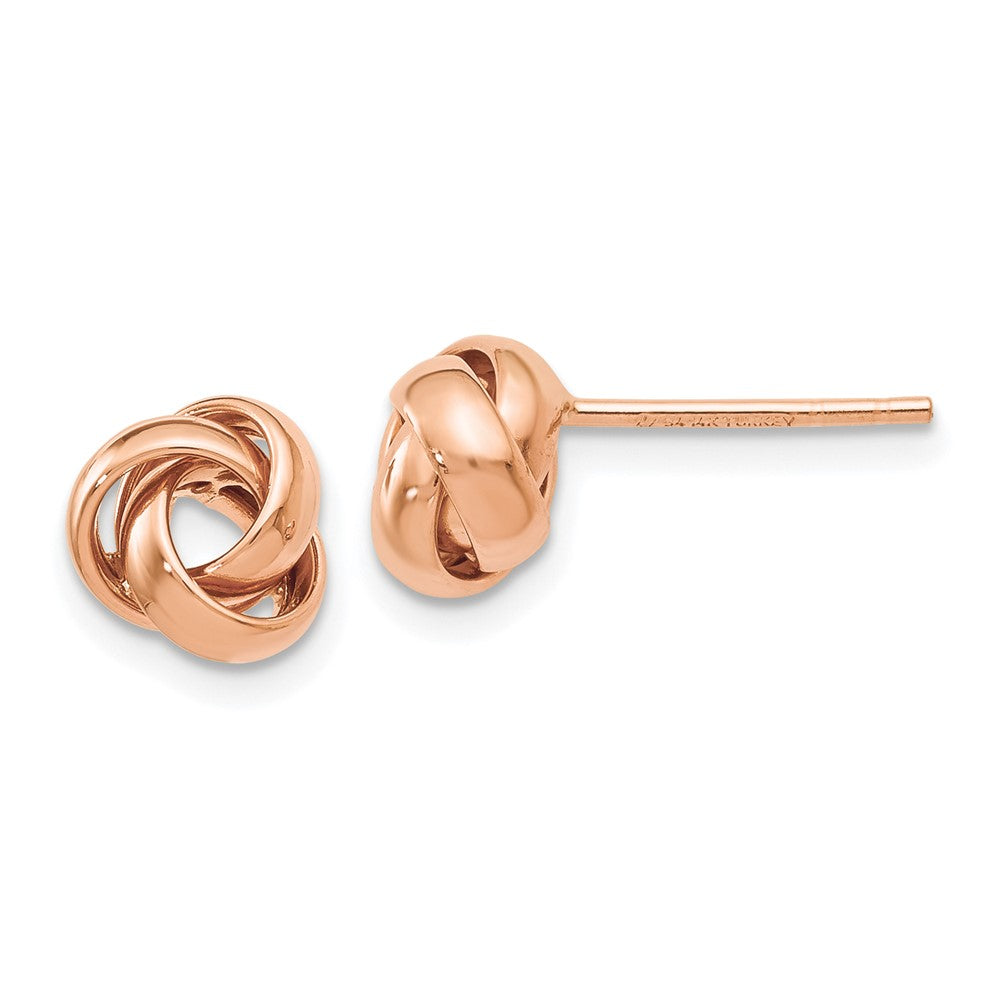 10K Rose Gold Polished Post Earrings