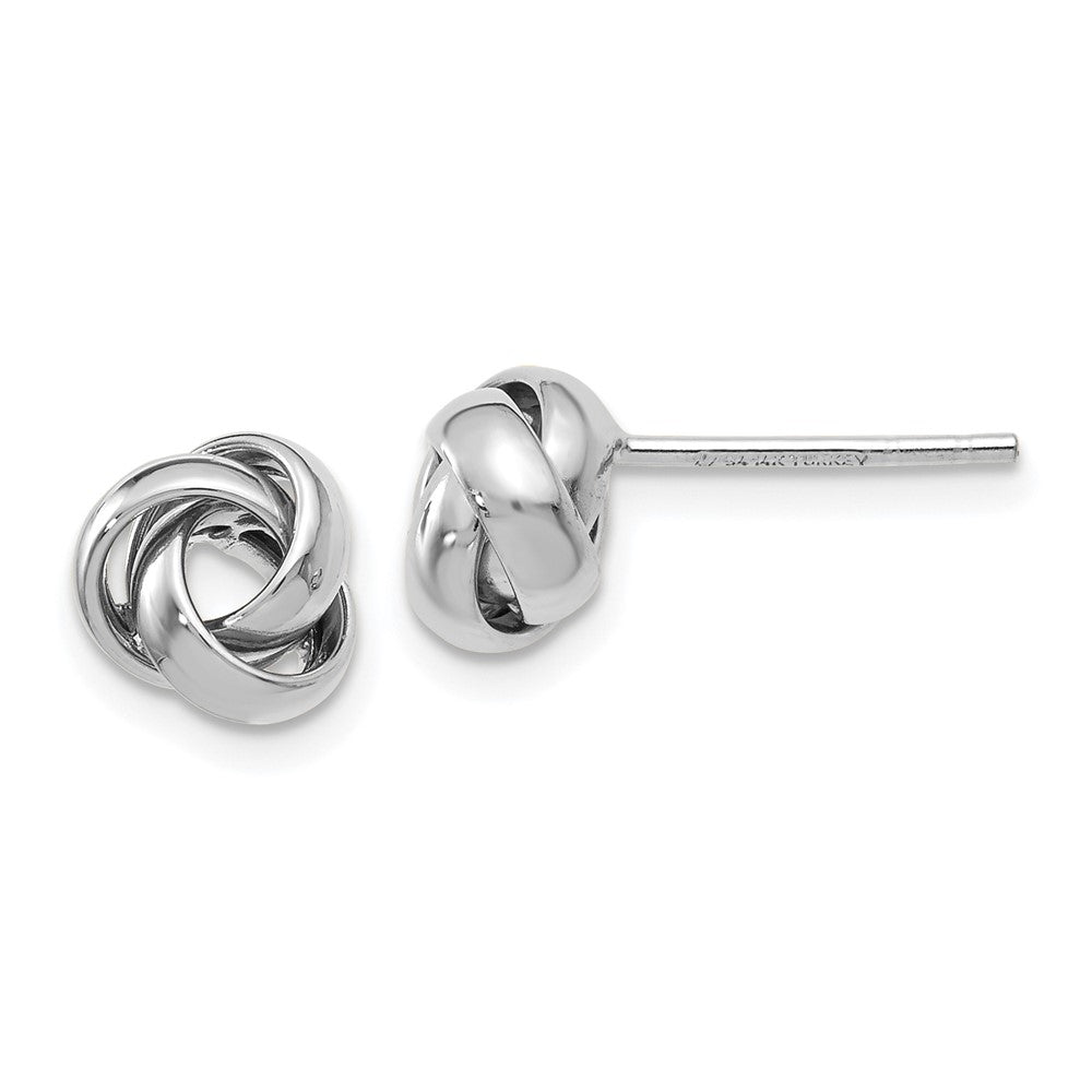 10K White Gold Polished Post Earrings