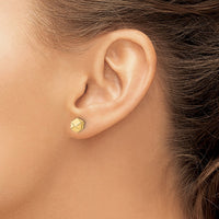 Load image into Gallery viewer, 10K Polished Geometric Ball Post Earrings
