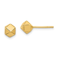 Load image into Gallery viewer, 10K Polished Geometric Ball Post Earrings
