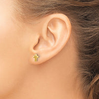 Load image into Gallery viewer, 10K Polished Cross Post Earrings
