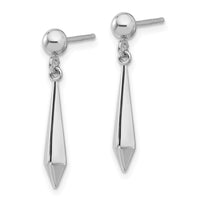 Load image into Gallery viewer, 10K White Gold Polished Post Dangle Earrings
