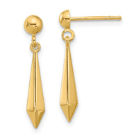 Load image into Gallery viewer, 10K Polished Post Dangle Earrings
