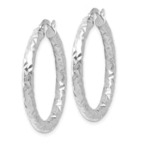 Load image into Gallery viewer, 10K ForeverLite White Gold Polished and Textured Earrings
