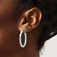 Load image into Gallery viewer, 10K ForeverLite White Gold Polished and Textured Earrings
