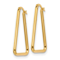 Load image into Gallery viewer, 10K Polished Geometric Shape Hoop Earrings

