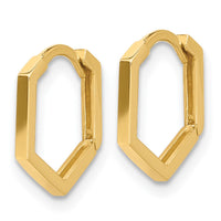 Load image into Gallery viewer, 10K Polished Geometric Hoop Earrings
