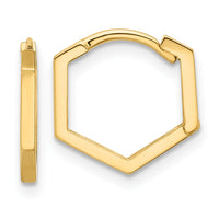Load image into Gallery viewer, 10K Polished Geometric Hoop Earrings
