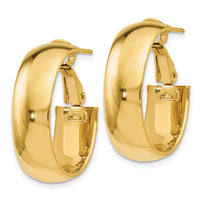 Load image into Gallery viewer, 10K Polished Omega Back Hoop Earrings
