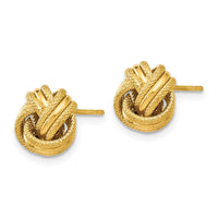 Load image into Gallery viewer, 10K Knot Polished D/C Post Earrings
