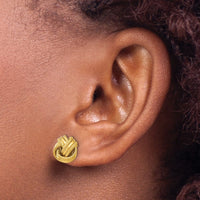 Load image into Gallery viewer, 10K Knot Polished D/C Post Earrings
