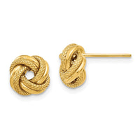 Load image into Gallery viewer, 10K Polished D/C Love Knot Post Earrings
