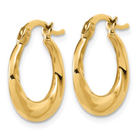 Load image into Gallery viewer, 10K Polished Textured Hoop Earrings
