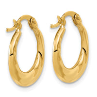 Load image into Gallery viewer, 10K Polished Textured Hoop Earrings
