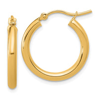 Load image into Gallery viewer, 10k Polished 2.5mm Lightweight Tube Hoop Earrings

