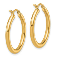 Load image into Gallery viewer, 10k Polished 2.5mm Lightweight Tube Hoop Earrings
