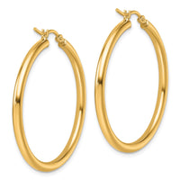 Load image into Gallery viewer, 10k Polished 2.5mm Lightweight Tube Hoop Earrings
