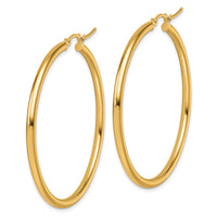 Load image into Gallery viewer, 10k Polished 2.5mm Lightweight Tube Hoop Earrings
