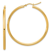 Load image into Gallery viewer, 10k Polished 2.5mm Lightweight Tube Hoop Earrings
