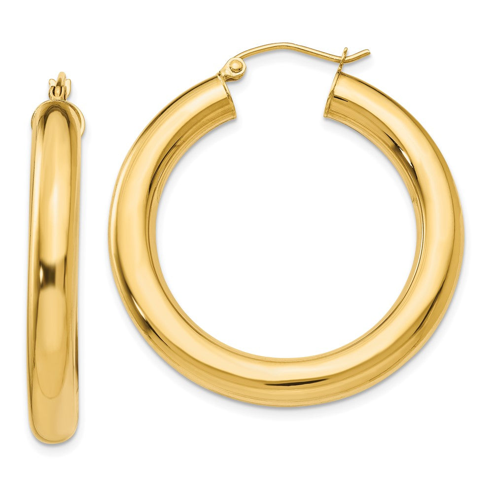 10k Polished 5mm Polished Hoop Earrings
